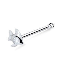 Fish Silver Bone Nose Stud NSKD-78